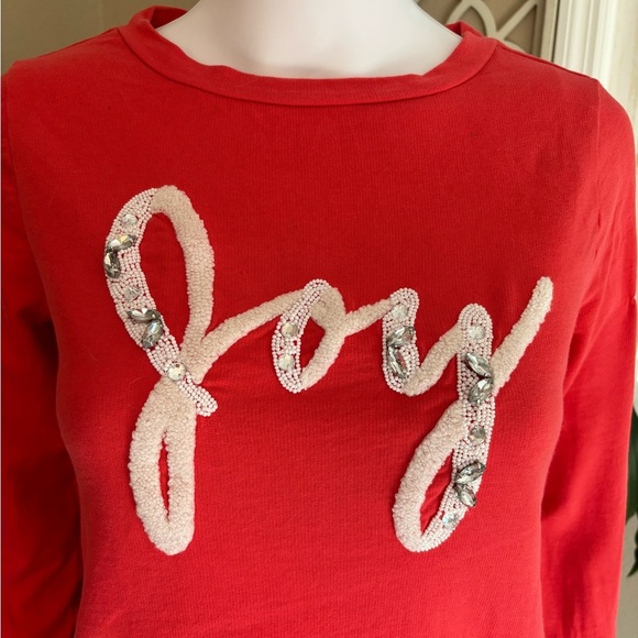 Lilly Pulitzer Joy rhinestone embellished sweatshirt xxs - Picture 2 of 9